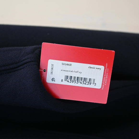 Spanx Classic Navy Airessentials Half Zip Pull-Over Sweater Size 3x 50346R - Picture 6 of 7